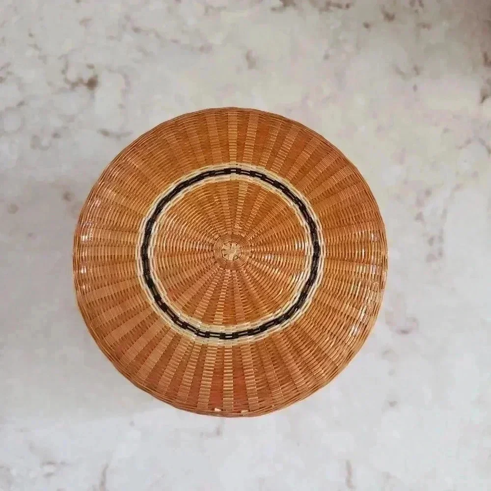 Vintage Boho Woven Toothbrush Holder and Storage